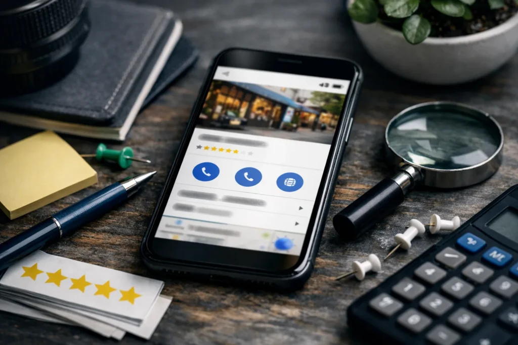 Fiche d&rsquo;établissement Google : ce qui fait vraiment remonter un commerce