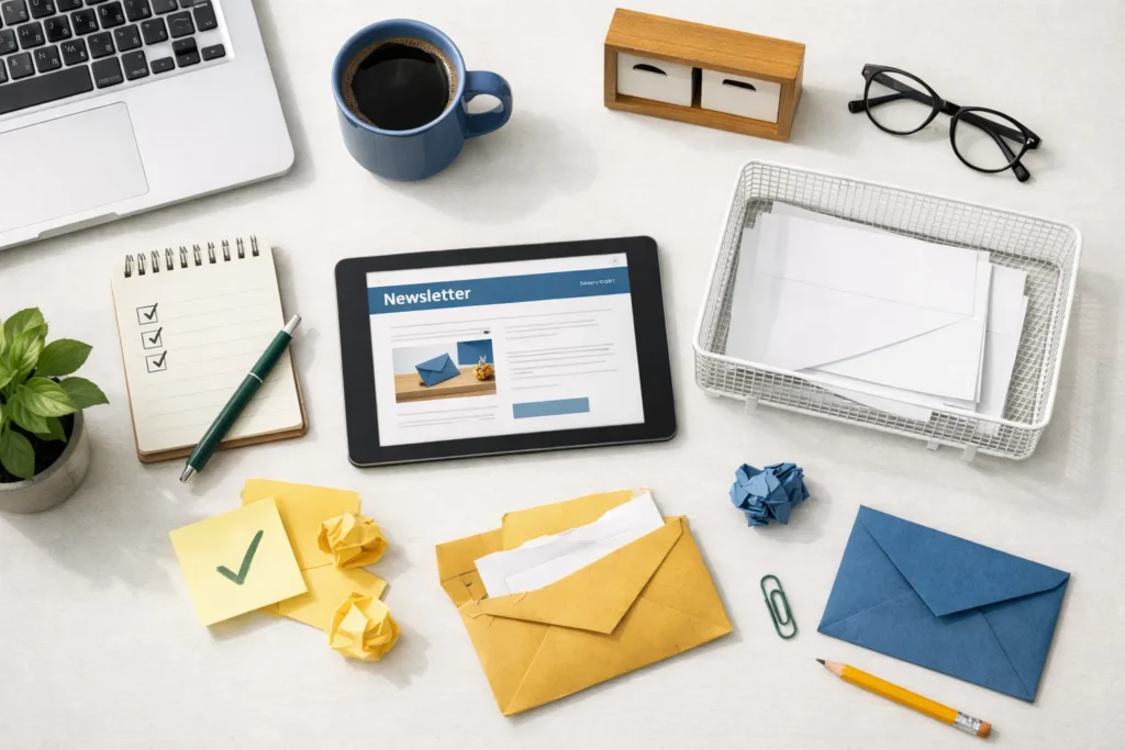 Newsletter d&rsquo;une petite structure : rythme, contenu, désabonnement
